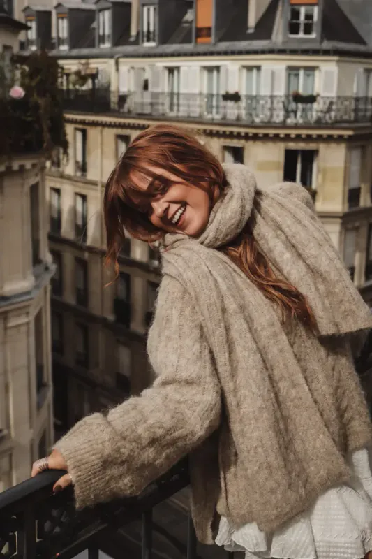 Cozy Scarf Beige Melange 