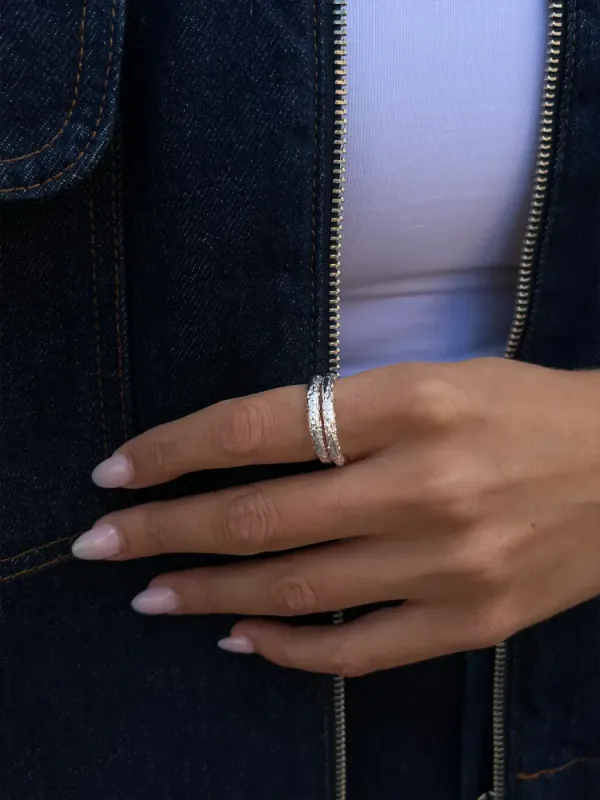 Textured Ring Silver 