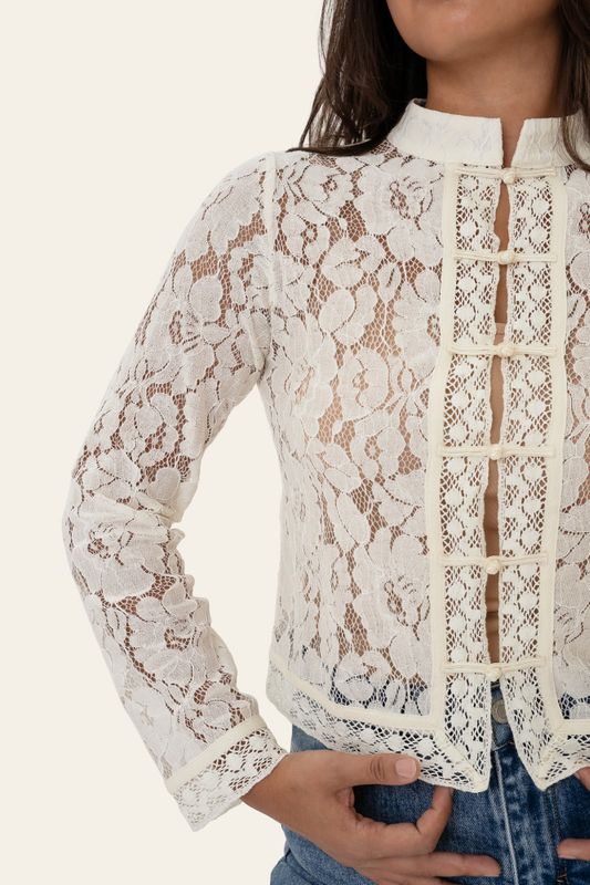 Liljaic Shirt Off White Lace