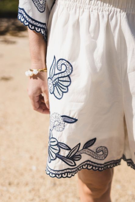 Hovedbilde Bitja Shorts Whisper White W Blue Emb