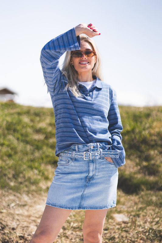 Sunny Polo Blue Stripe 