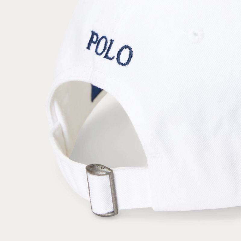 Cotton Chino Ball Cap White/Newport Navy 