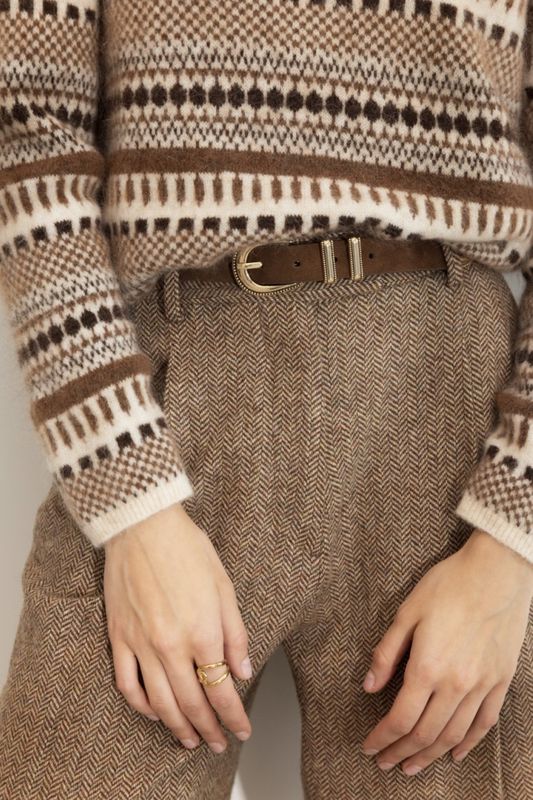 Aubrey Belt Brown Gold 