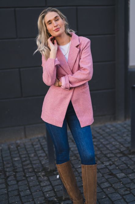 Hovedbilde Bowie Herringbone Blazer Light Pink 