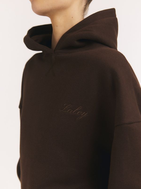 Back Logo Hoodie Brown 
