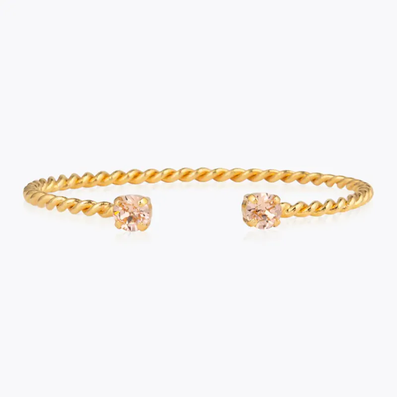 Mini Twisted Bracelet Gold Light Peach 