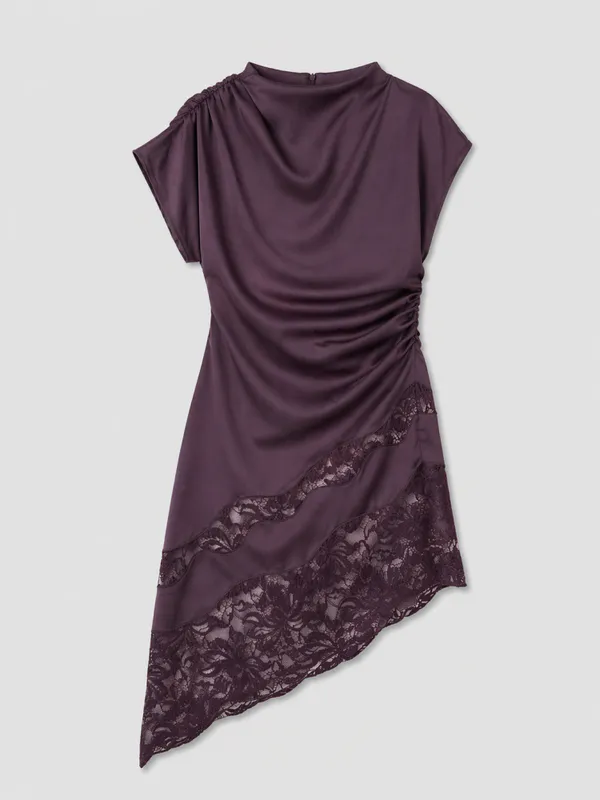 Demi Lace Dress Plum Burgundy 