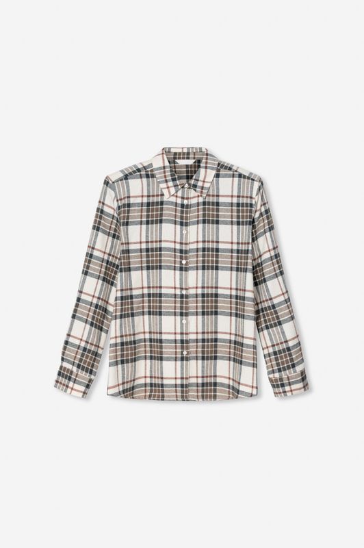 Joan Flannel Shirt Green Check 