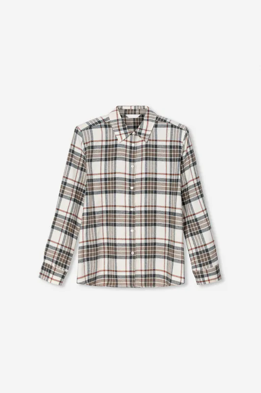 Joan Flannel Shirt Green Check 