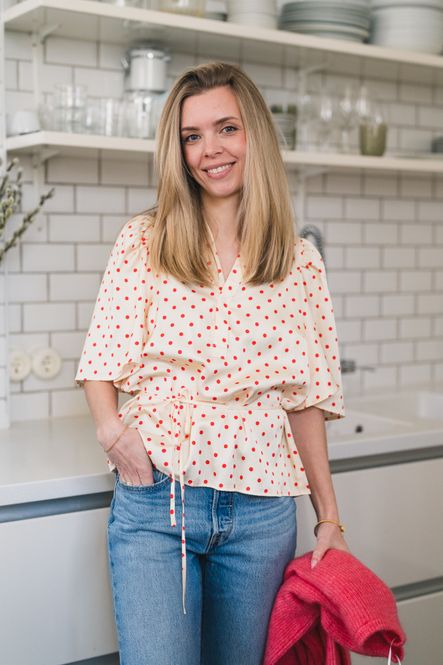 Hovedbilde Cambria Dot SS Blouse Offwhite 