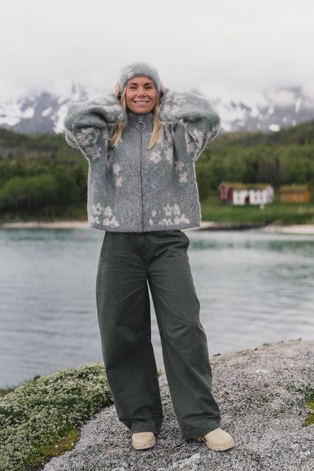 Hovedbilde Tine Floral Cardigan Grey Mix 