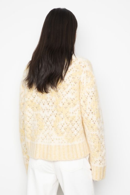 Briana Zip Knit Light Yellow 