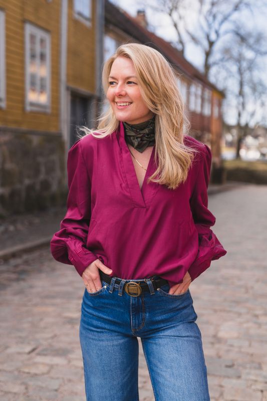 Mie Tencel Blouse Potent Purple