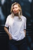 Hovedbilde Terina Organic Small Logo Tee White/Black 