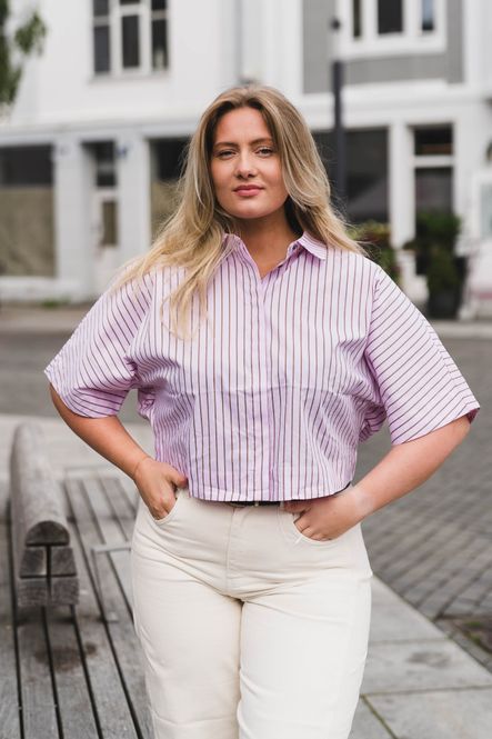 Hovedbilde Sigrid Stripe SS Shirt Rosebloom