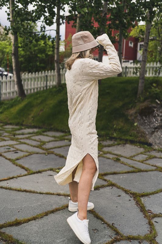 long chunky knit dress Aran Dress Cable Knit | Merino Wool