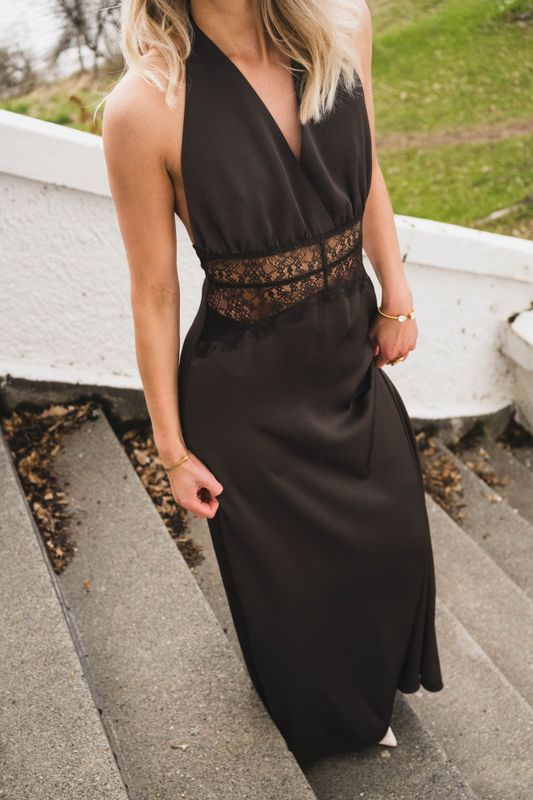Jasine Heavy Sateen Dress Dark Brown 