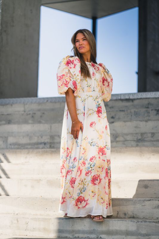 Chiffon Maxi Dress Roaslie