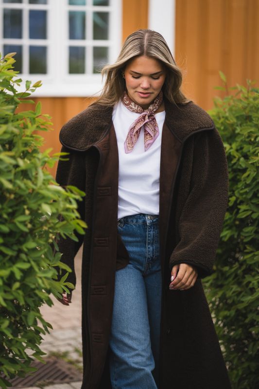 Carmen Teddy Coat Dark Brown 