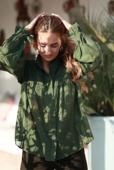 Hovedbilde Moonlace Blouse Green Harvest 