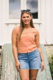 Hovedbilde Mari Button Tank Top Clay Checked 