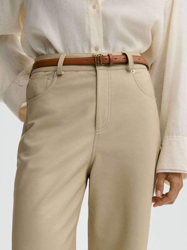 Marlos Leather Belt Toasted Coconut