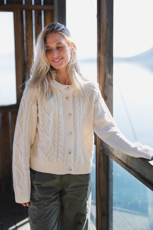 Zayra Cardigan Whisper White 