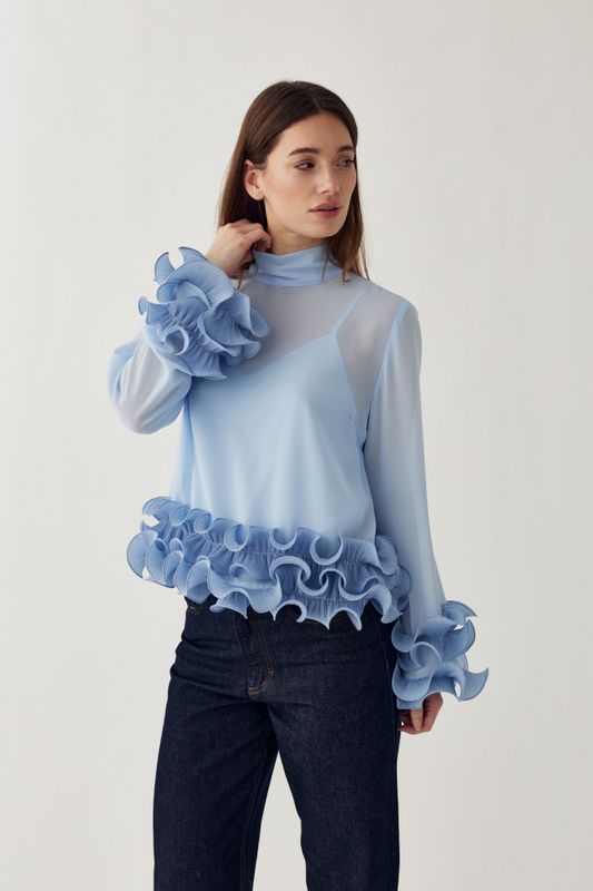 Latanietta Blouse Sky Blue 