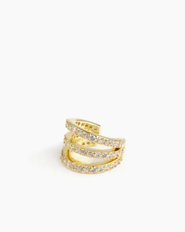Eterno Tripple Pavé Gold 
