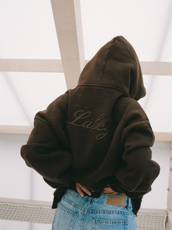 Back Logo Hoodie Brown 