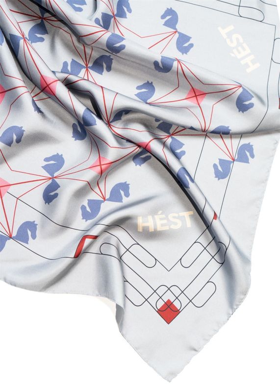 Eliza Silk Scarf Small Titanium