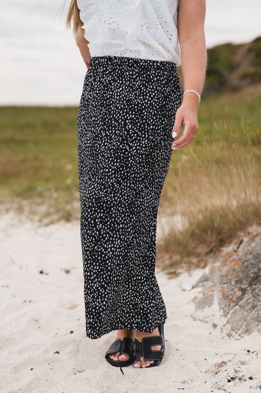 Jace Rhian HW Skirt Aop Black Dot 