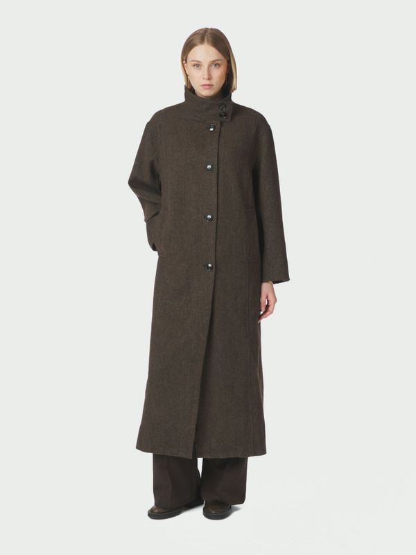 Marcel Mini Check Coat Brown 