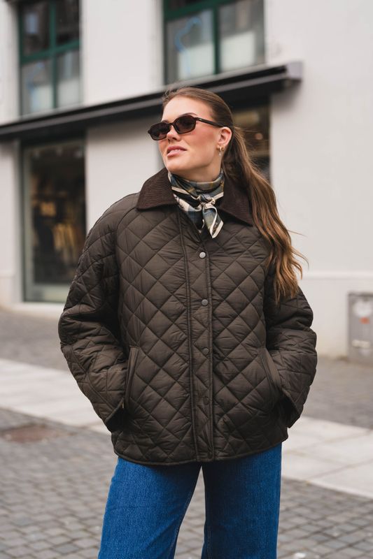 Iva Quilt Jacket Khaki 