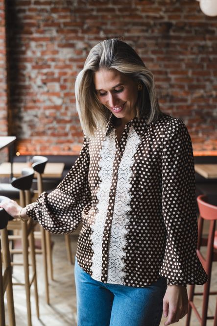 Hovedbilde Satin Shirt Blush Dots 