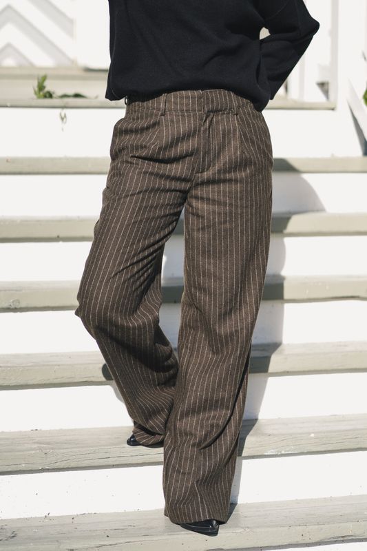 Moon Stripe 24 Trousers Brown 