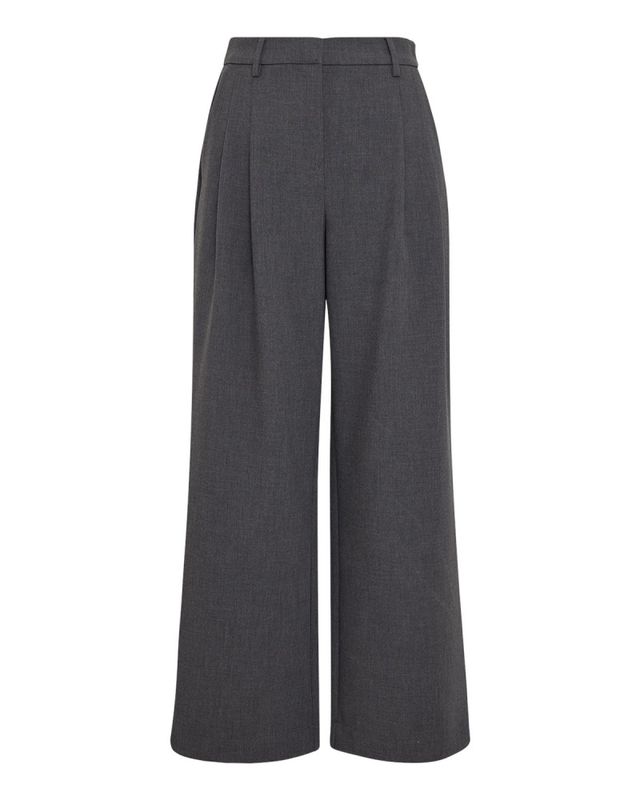 Henrike HW Pants Dark Grey Melange 