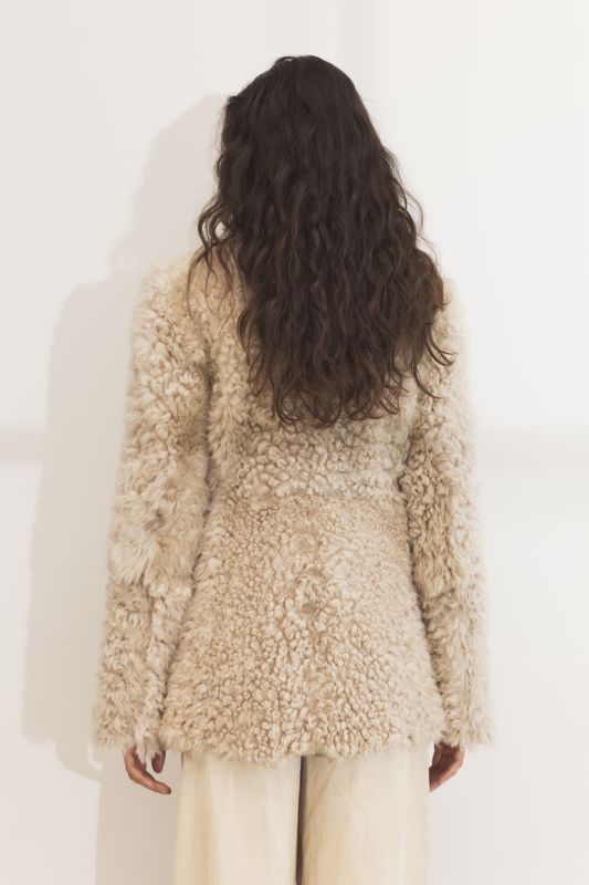 Freya Shearling Jacket Cream 