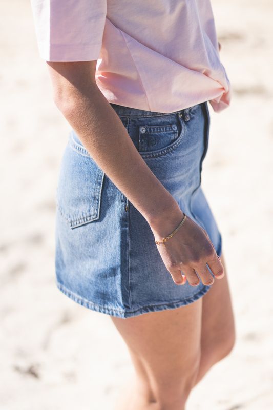 Denim Mini Skirt Light Blue 
