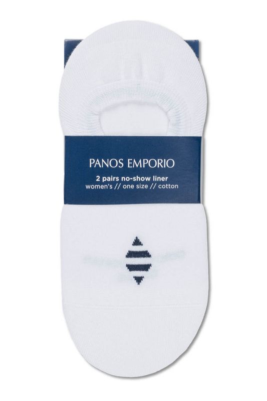 2pk Melissa Sporty Liner Sock White 