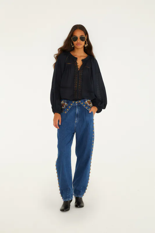 Baloon Gold And Blue Denim 