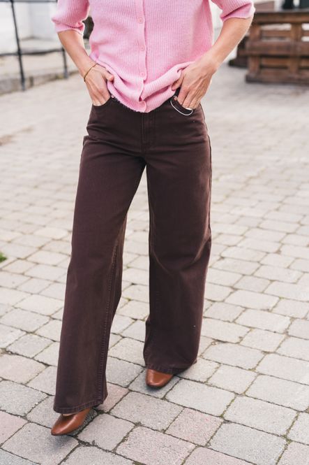 Hovedbilde Elsie MW Wide Jeans Coffee Bean 