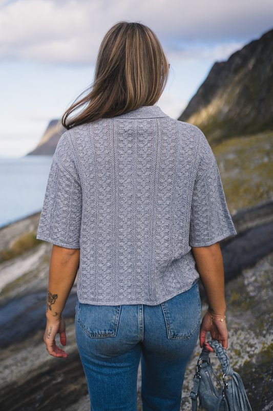 Kelp Crochet Shirt Blue Mix 