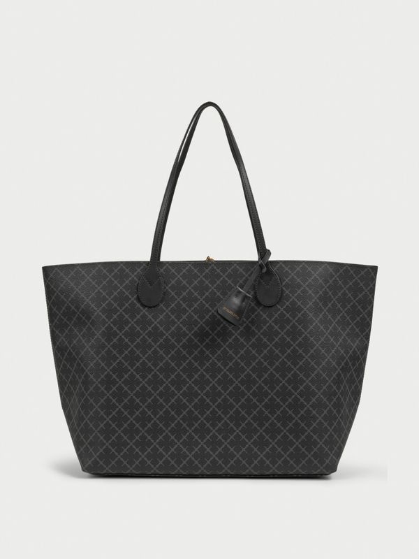 Abi Printed Tote Bag Charcoal 