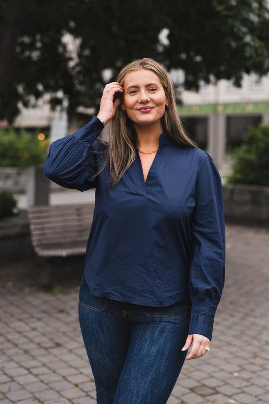 Mie Blouse Navy Blazer 