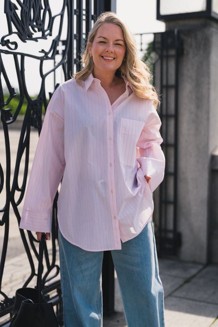 Hovedbilde Derris Shirt Chalk Pink Stripe 