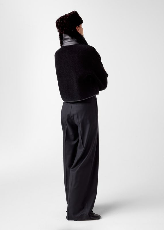 Elda Lamb Fur Jacket Black 