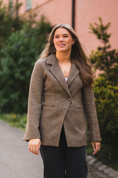 Hovedbilde Bowie Herringbone Blazer Brown 