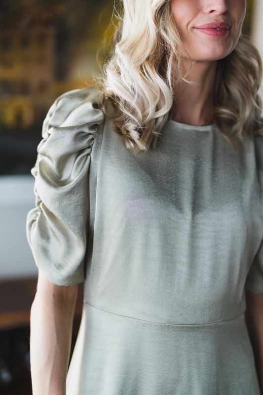 Benuti Solid Dress Light Green 