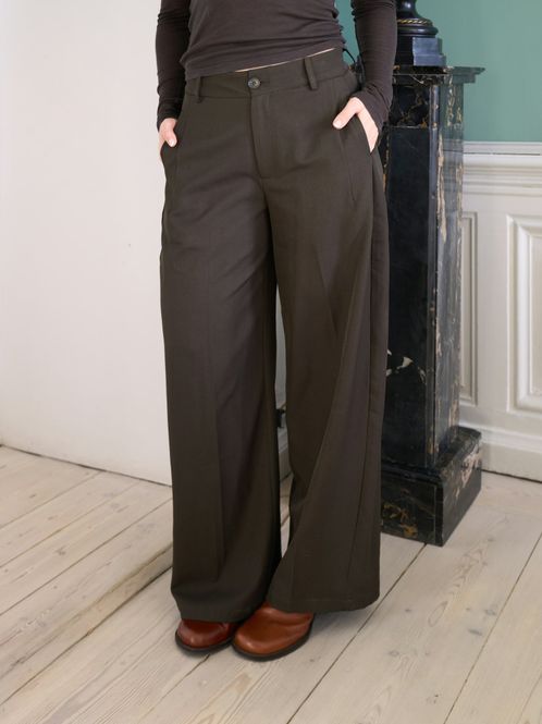 Hovedbilde Essiall Structure Pants Dark Brown 